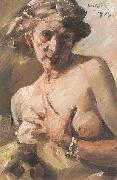 Lovis Corinth Magdalena mit Perlenkette im Haar oil painting